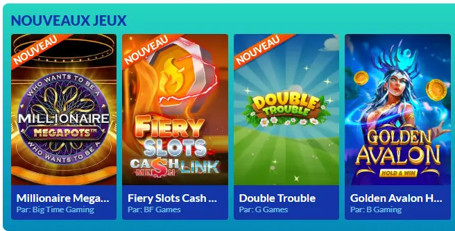 Jeux disponibles sur LUCKY TREASURE CASINO

