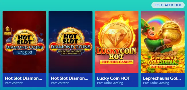 Bonus et promotions LUCKY TREASURE CASINO
